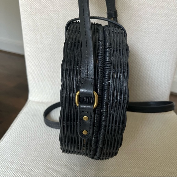 J. Crew Round Straw Bag in Black - Picture 5 of 15